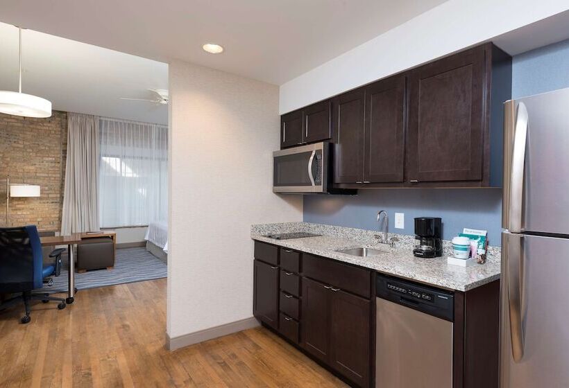 스탠다드 스튜디오 더블 침대, Homewood Suites By Hilton Grand Rapids Downtown