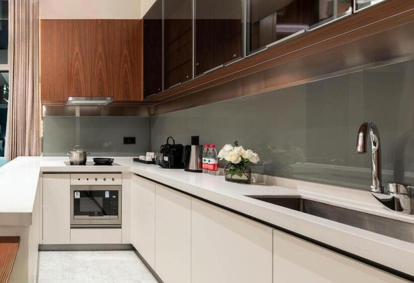 Люкс, Sha Zhi Ye Serviced Apartment Hotel   Houjie Wanda Plaza Liaoxia Subway Station