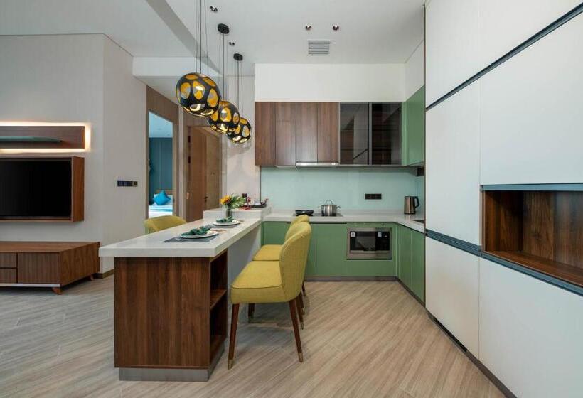 Люкс 2 Спальни, Sha Zhi Ye Serviced Apartment Hotel   Houjie Wanda Plaza Liaoxia Subway Station