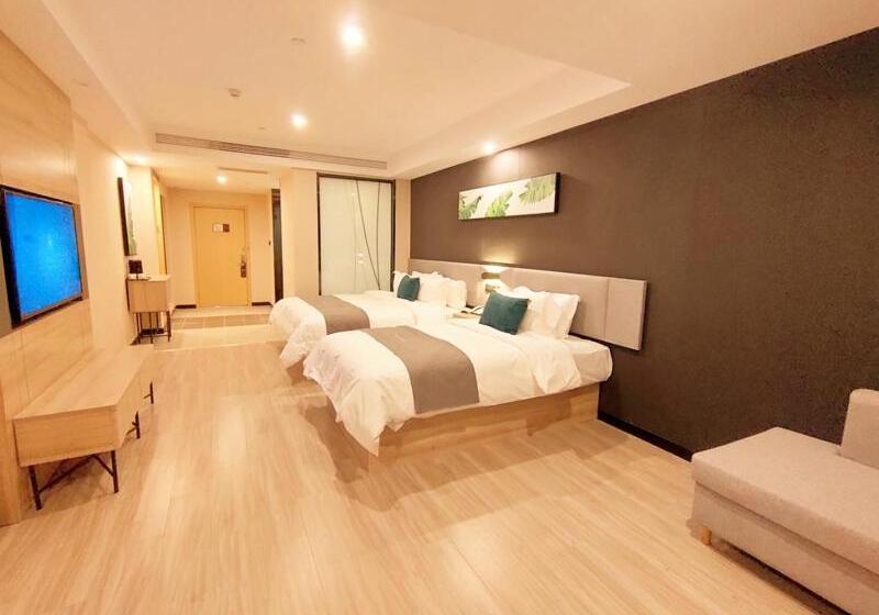 Семейный Номер, Thank Inn Zaozhuang Tengzhou Jinghe Road Zhenai Mall