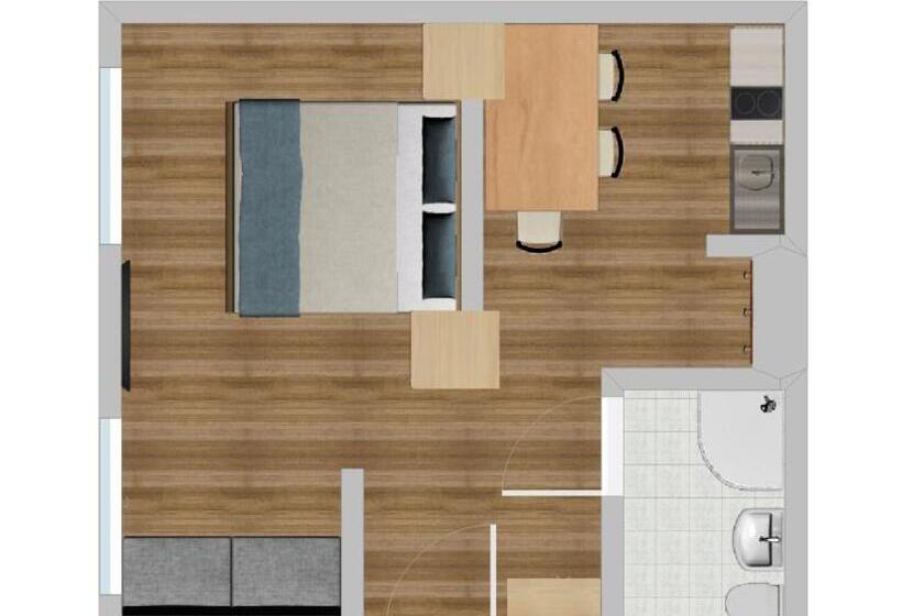 Apartamento Superior 1 Dormitório, Appartementhaus Battisti