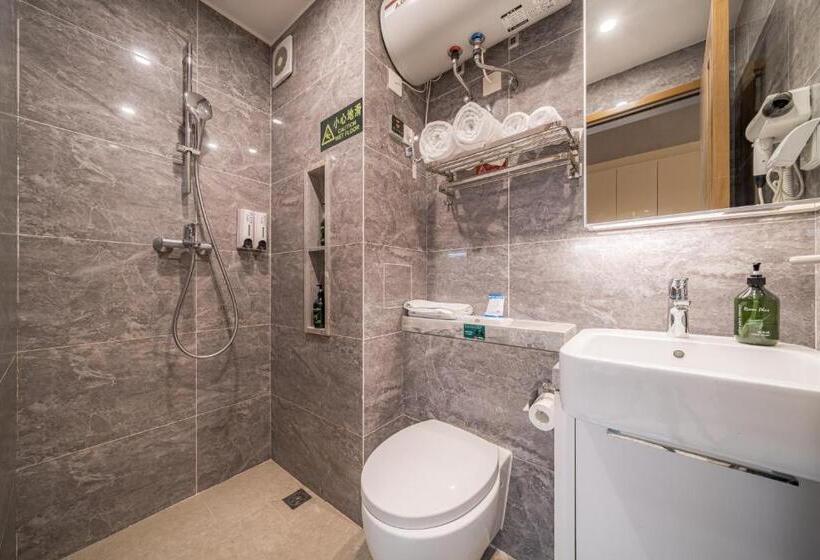 Quarto Deluxe Cama King, Gepai Executive Apartment   Shenzhen Futian Convention And Exhibition Center