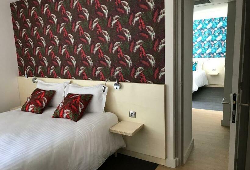 Четырехместный номер Премиум, Hôtel Restaurant Les Rochers