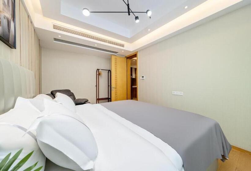 Suíte, Doria Home International Apartment  Guangzhou Huijin Ifc Keyun Road Metro Branch Canton Fair Free Sh