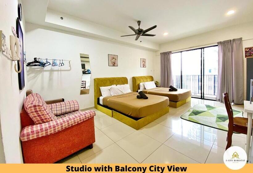 استودیو استاندارد با بالکن, I City Homestay   Shah Alam, Hospital Shah Alam, Uitm, Central Mall Sogo, Seksyen 7