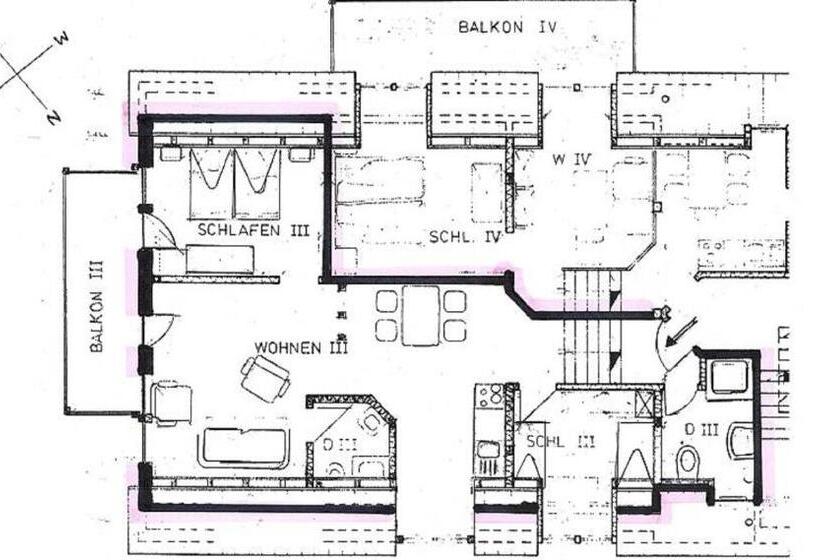 带2个卧室的公寓, Pension Im Vorhof