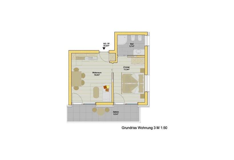 Апартаменты 1 Спальня с Балконом, B&b   Apartments Sunnwies