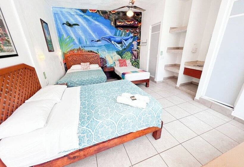 Pokój Rodzinny Widok Basen, Ith Sayulita Amazing Surf Hostel