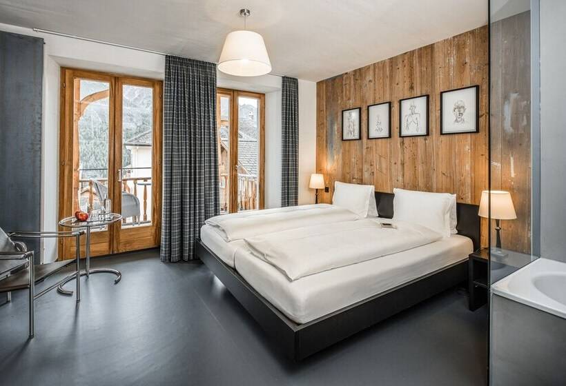 带阳台的豪华间, Pensiun Aldier