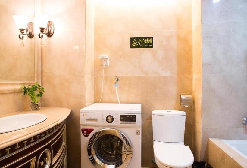 غرفة ديلوكس سرير كينج, Waifiden Guangzhou Haizhu Square Wanyi Apartment