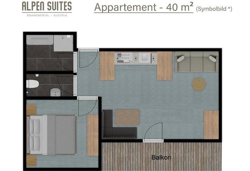 آپارتمان 1 خوابه, Alpen Suites Brandnertal