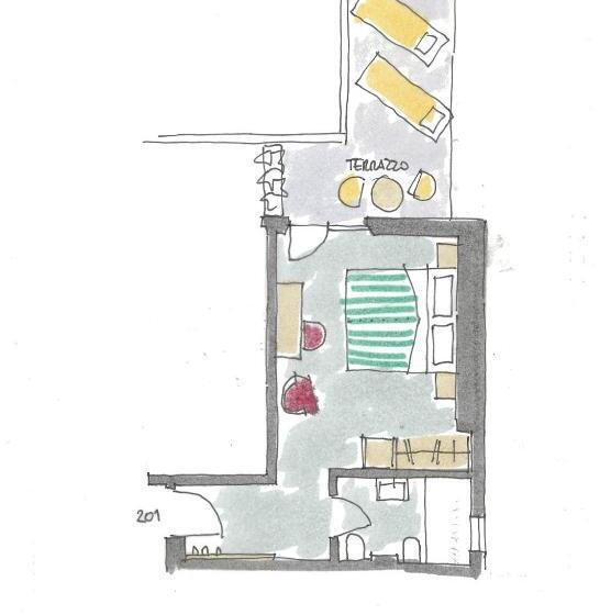 Quarto Triplo Estandar com Sacada, Paradiso Conca D Oro