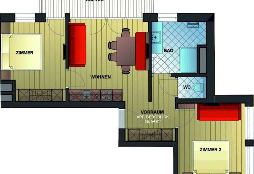 آپارتمان 2 خوابه, Appartement Pension Kendlbacher