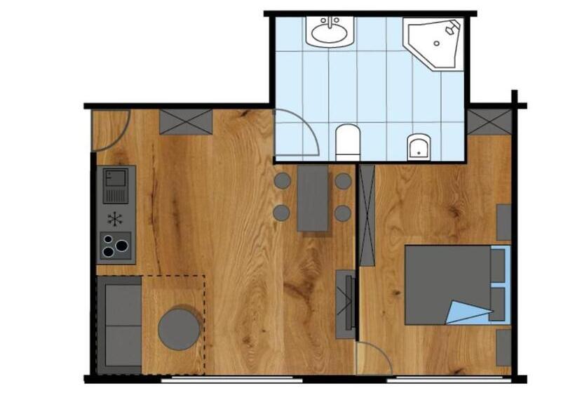 Апартаменты 1 Спальня, Wachtler Dolomite Apartments