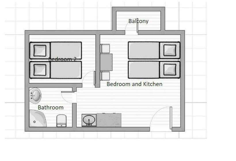 آپارتمان 1 خوابه با بالکن, Downtown Apartment 9
