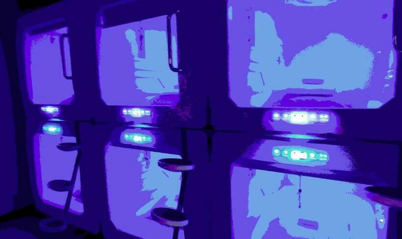 سرير فى غرفة مشتركة مزودة بحمام مشترك, U Street Capsule Hostel