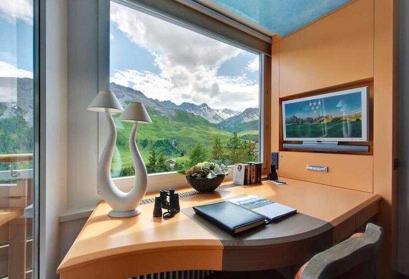 Номер Deluxe, Tschuggen Grand Hotel   The Leading Hotels Of The World