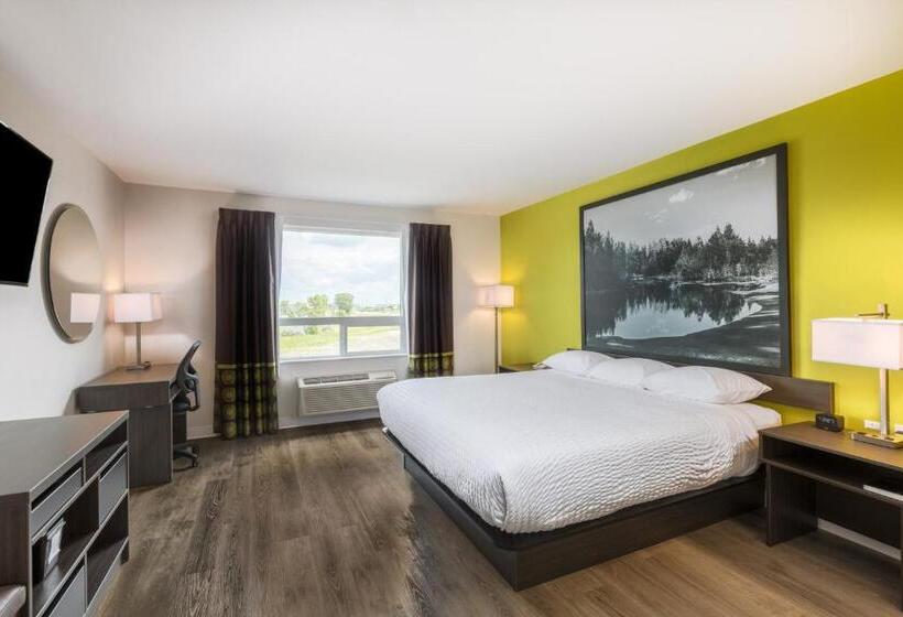 身障者適用キングサイズベッドルーム, Super 8 By Wyndham Winnipeg East Mb