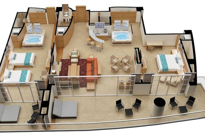 Люкс Президентский 2 Спальни, Beach Palace All Inclusive