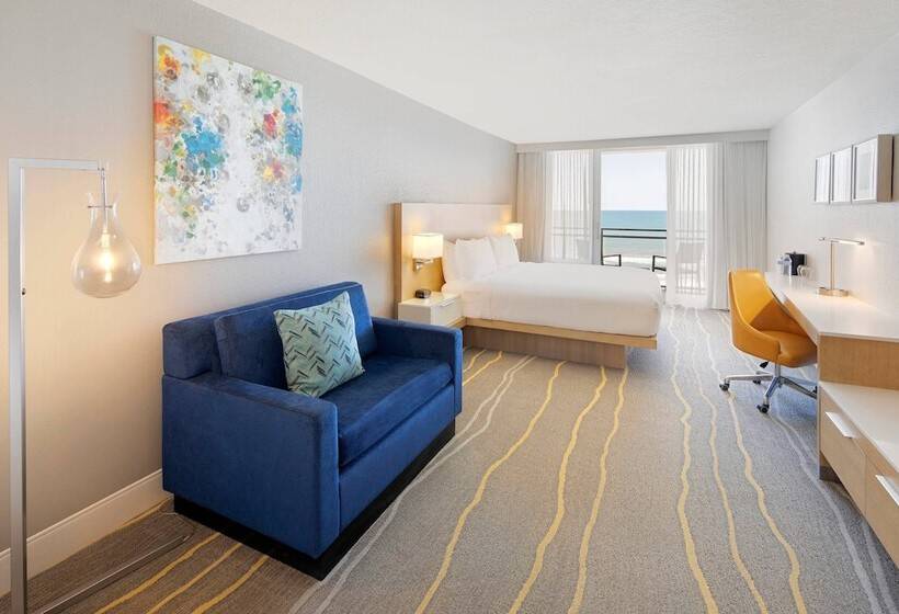 스탠다드 룸 더블 침대 바다 전망, Delta Hotels By Marriott Daytona Beach Oceanfront