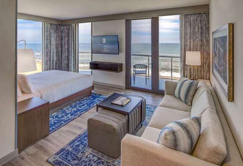 带海景的标准工作室, Home2 Suites By Hilton Ormond Beach Oceanfront
