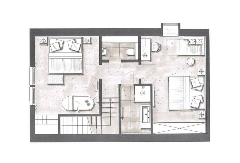 1침실 펜트하우스 아파트, Apparthotel Zirbenhof