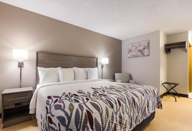 quarto Deluxe Adaptado para Deficientes Físicos, Red Roof Inn Lawrenceburg