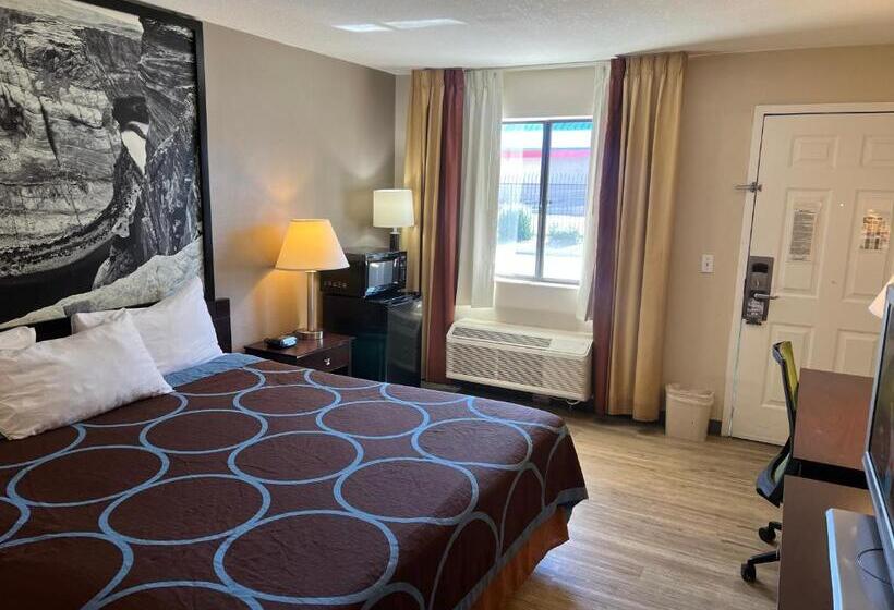 장애인을 위한 킹사이즈 침대 스탠다드 룸, Super 8 By Wyndham Tucson/grant Road Area Az