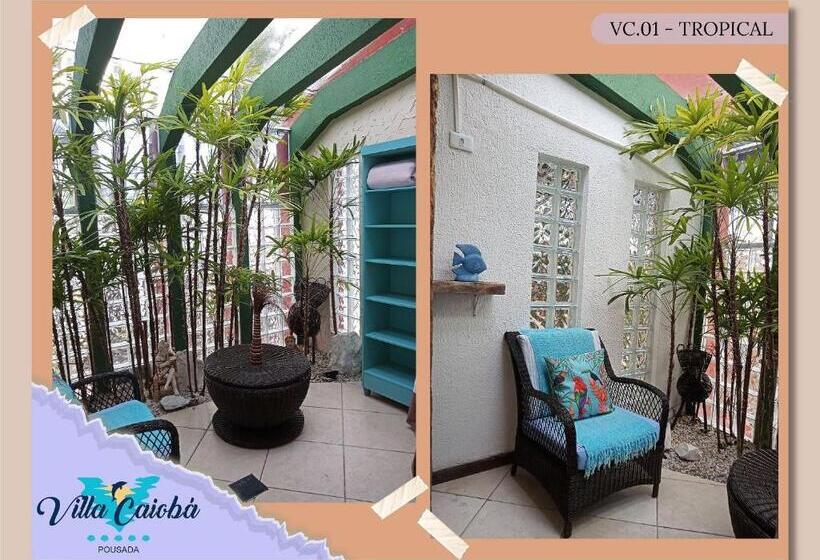 스탠다드 스튜디오 정원 전망, Pousada Villa Caiobá