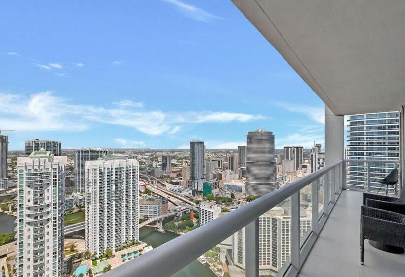 침실 1개 바다 전망 아파트, Penthouse 2br Icon Whotel Brickell Miami
