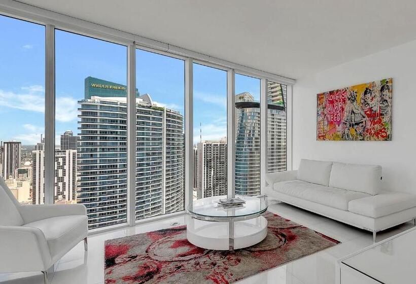 침실 1개 바다 전망 아파트, Penthouse 2br Icon Whotel Brickell Miami