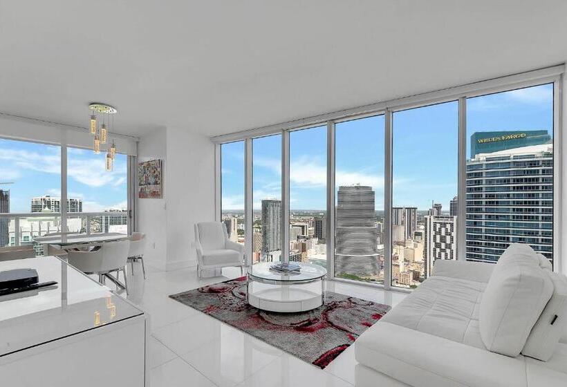 침실 1개 바다 전망 아파트, Penthouse 2br Icon Whotel Brickell Miami