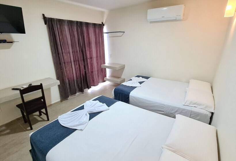 Chambre Quadruple Standard, Vista Laguna Bacalar