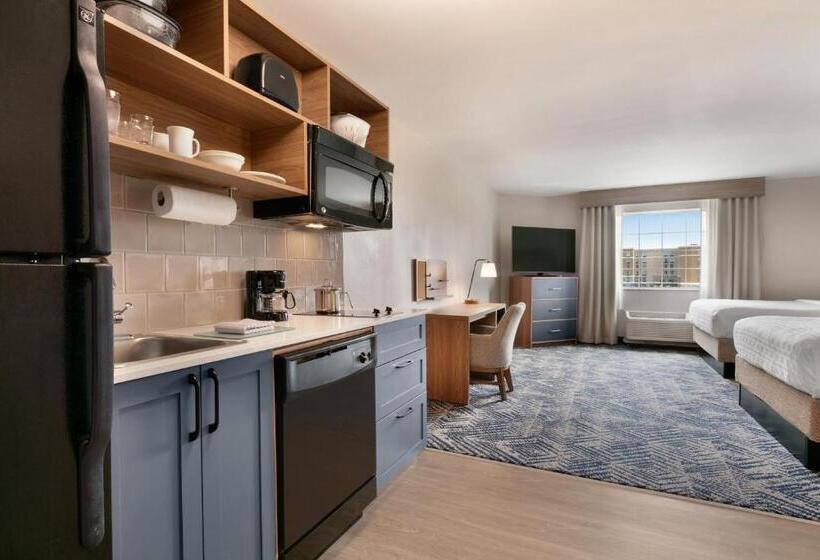 带四张床的标准工作室, Candlewood Suites   Asheville Downtown, An Ihg