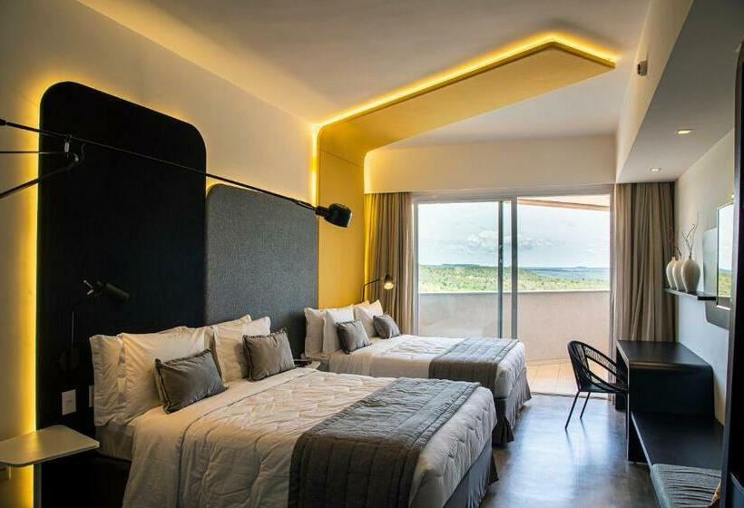 침실 1개 발코니 아파트, Taua Hotel E Convention Alexania