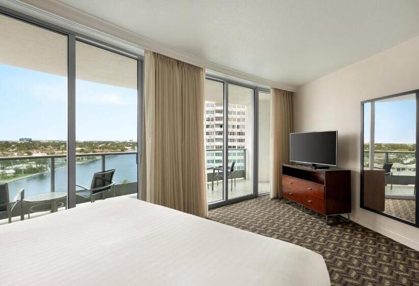 キングサイズベッドのスイートルーム, Residence Inn By Marriott Fort Lauderdale Intracoastal