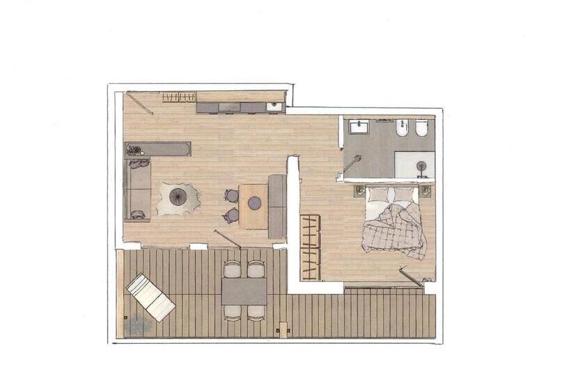 带1个卧室的带阳台的公寓, Alpenspitz Appartements   Garni   B&b