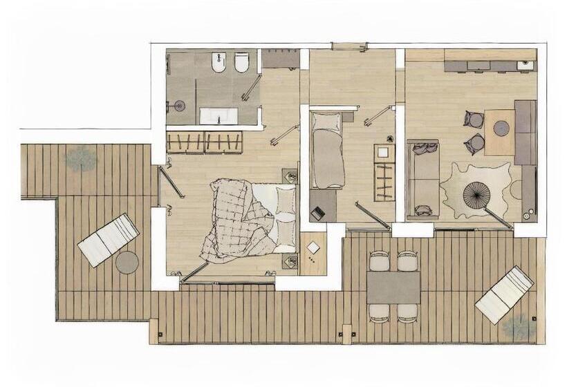 带1个卧室的带阳台的公寓, Alpenspitz Appartements   Garni   B&b