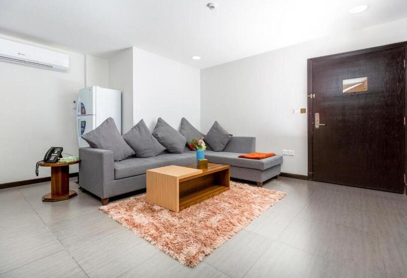 Huoneisto 2 Makuuhuonetta, اطلالة الشرفة 1 للشقق المخدومة Terrace View 1