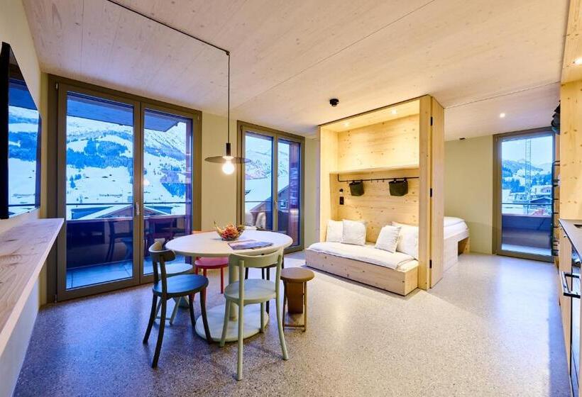 Апартаменты Deluxe 1 Спальня, Apart Hotel Adelboden Am Dorfplatz