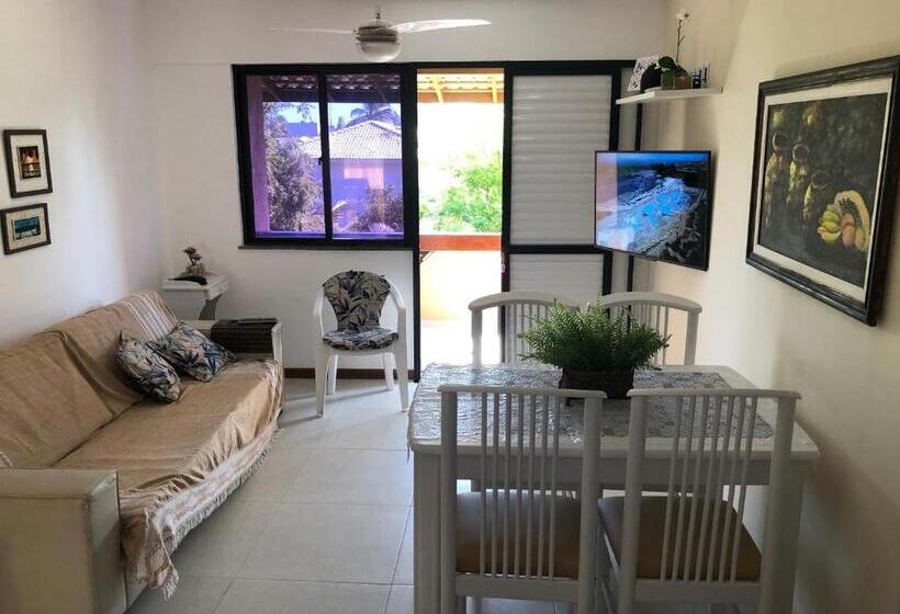 Апартаменты 1 Спальня с Балконом, 2 Suítes, Guarajuba, Piscina Frente Mar
