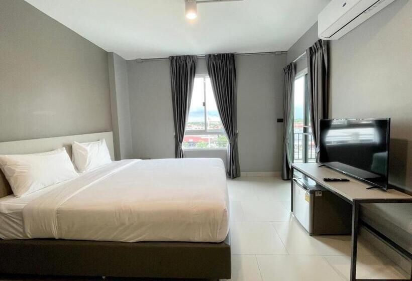 带大床的豪华间, Sabai Residence@bangyai