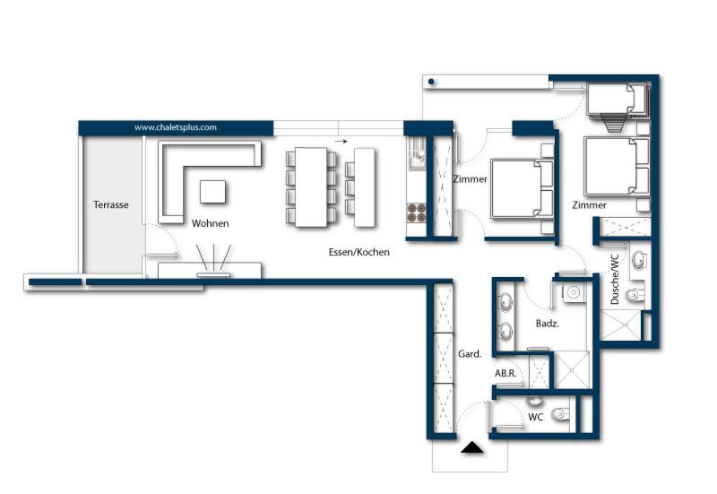 Апартаменты 2 Спальни, Edelweisshaus Königsleiten