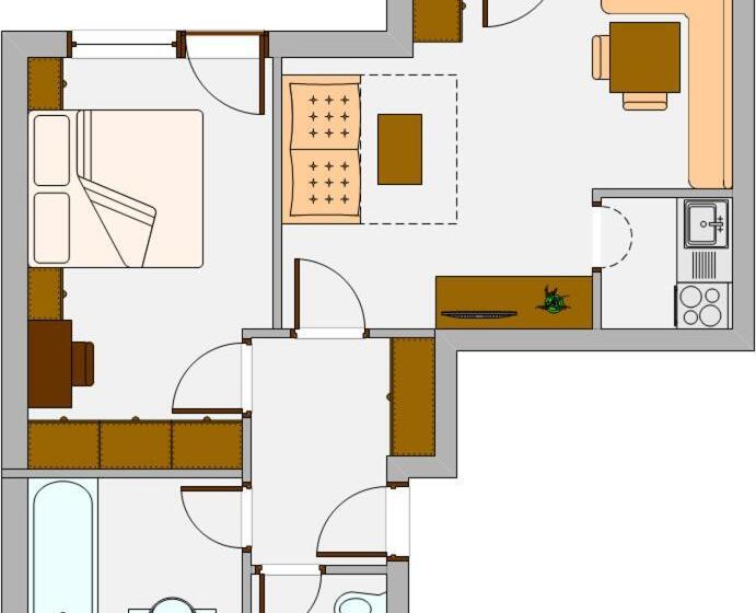 침실 1개 아파트, Landhaus Zum Griena