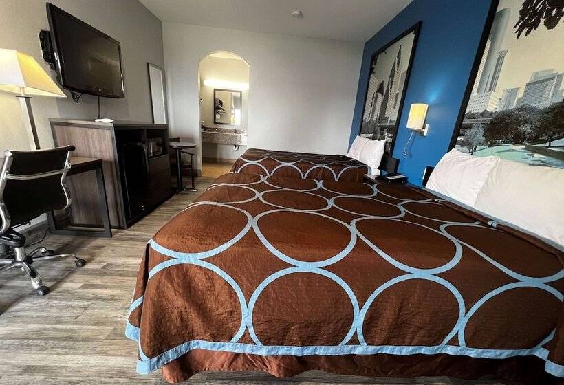 غرفه قياسيه سريرين مزدوجين, Super 8 By Wyndham Houston North I45