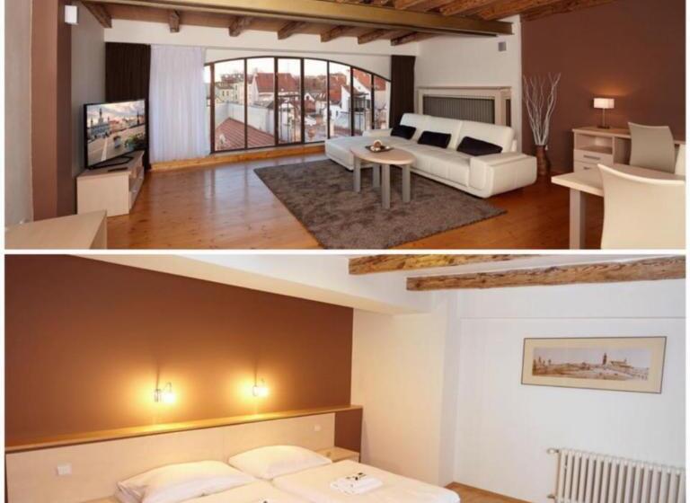 带1个卧室带观景的公寓, Residence U černé Věže české Budějovice