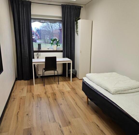 Quarto Estandar Individual Banheiro Compartilhado, Saxvikens Vandrarhem