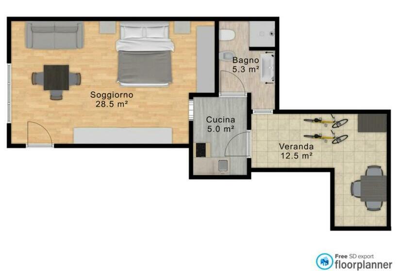 Апартаменты Deluxe 1 Спальня, Vento Mare Apartments