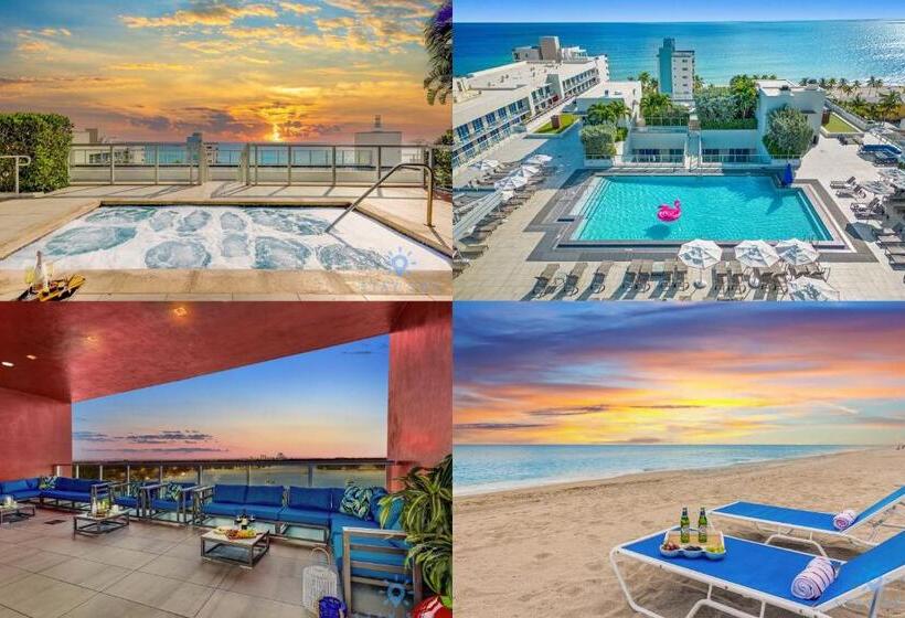 منزل غرفة نوم واحدة, Rooftop Pool   Hot Tub   Hollywood Beach Broad   Walk
