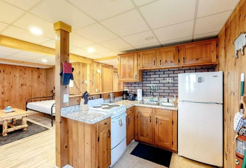 Апартаменты 2 Спальни, Modern Log Chalet   Lower Unit